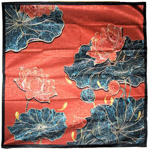 NWT Double Sided Silk Scarf 52"x52" Large Square Shawl Wrap XiangYunSha 3624